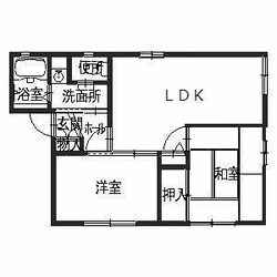 ディアス花北Ｂの物件間取画像